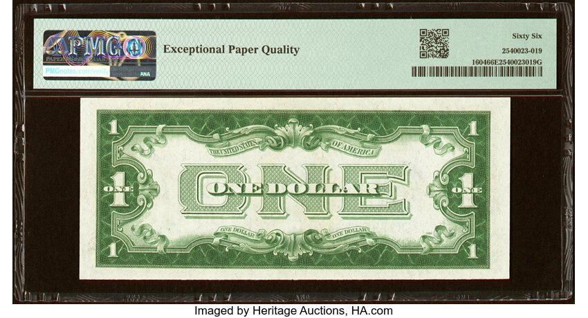 image for: Fr. 1604 $1 1928D Silver Certificate. G-B Block. PMG Gem Uncirculated 66 EPQ....