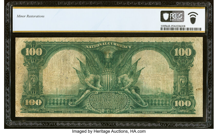 image for: Saint Louis, MO - $100 1902 Red Seal Fr. 688 The Central National Bank Ch. # (M)8455 PCGS Banknote Choice Fine 15....