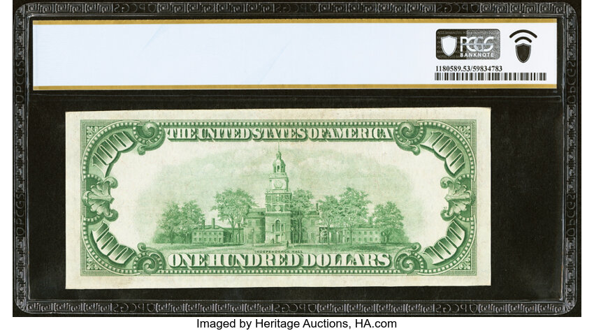 image for: Bryan, TX - $100 1929 Ty. 2 The City National Bank Ch. # 4070 PCGS Banknote About Unc 53....