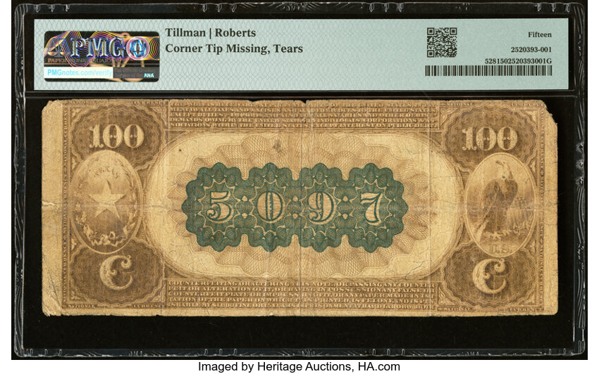 image for: Seguin, TX - $100 1882 Brown Back Fr. 528 The First National Bank Ch. # (S)5097 PMG Choice Fine 15....