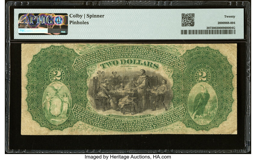 image for: Geneseo, NY - $2 Original Fr. 387 The Genesee Valley National Bank Ch. # 886 PMG Very Fine 20....