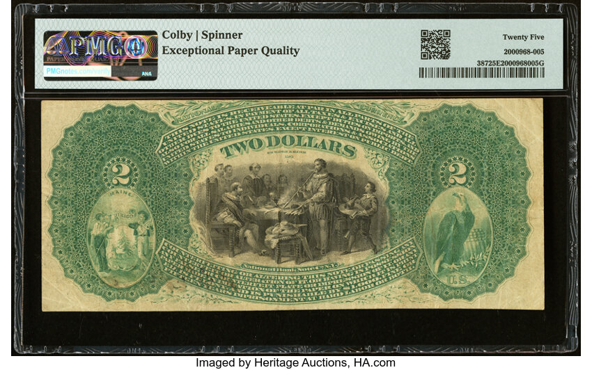 image for: Portland, ME - $2 Original Fr. 387 The Canal National Bank Ch. # 941 PMG Very Fine 25 EPQ....