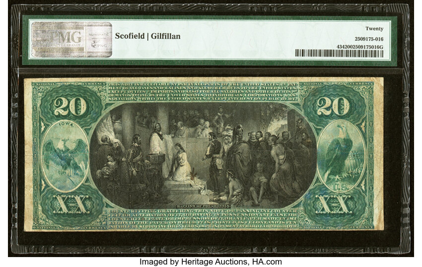 image for: Marengo, IA - $20 1875 Fr. 434 The First National Bank Ch. # 2484 PMG Very Fine 20....