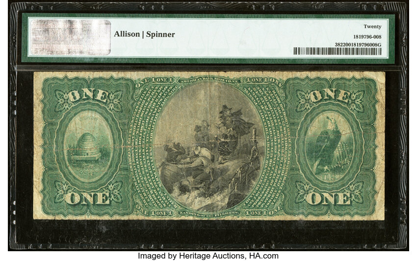 image for: Salt Lake City, UT - $1 Original Fr. 382 The Salt Lake City National Bank of Utah Ch. # 1921 PMG Very Fine 20....