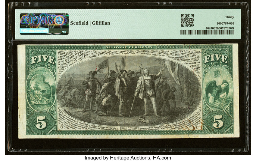 image for: Fair Haven, VT - $5 1875 Fr. 404 The Allen National Bank Ch. # 2422 PMG Very Fine 30....