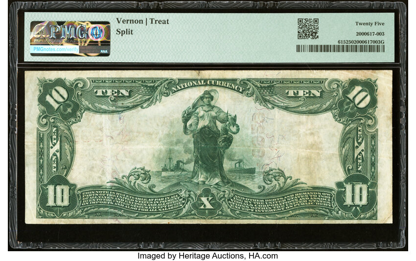 image for: Boston, MA - $10 1902 Red Seal Fr. 615 The Commercial National Bank Ch. # (N)3923 PMG Very Fine 25....