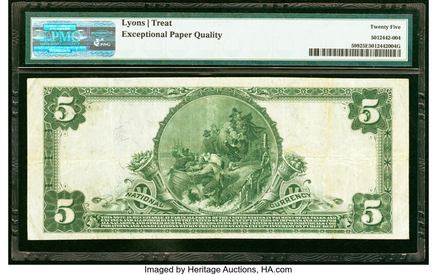image for: North Berwick, ME - $5 1902 Plain Back Fr. 599 The North Berwick National Bank Ch. # (N)1523 PMG Very Fine 25 EPQ....