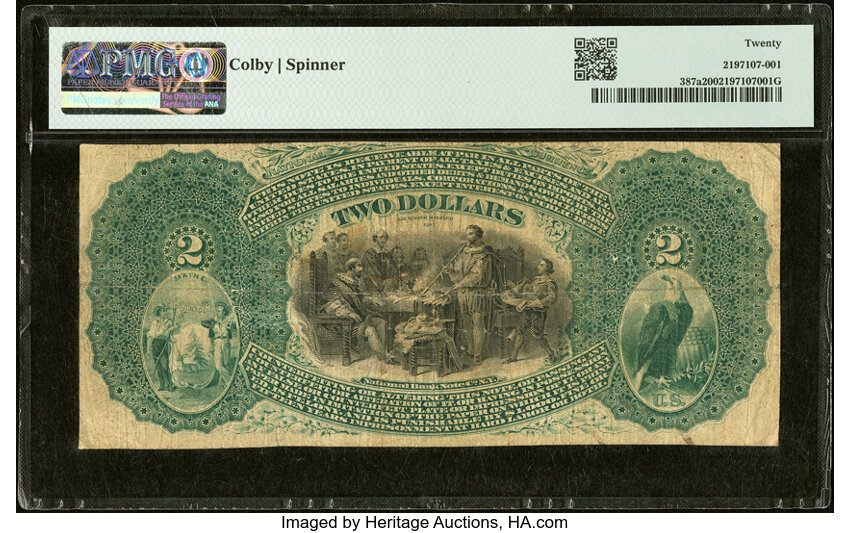 image for: Waldoboro, ME - $2 Original Fr. 387a The Medomak National Bank Ch. # 1108 PMG Very Fine 20....