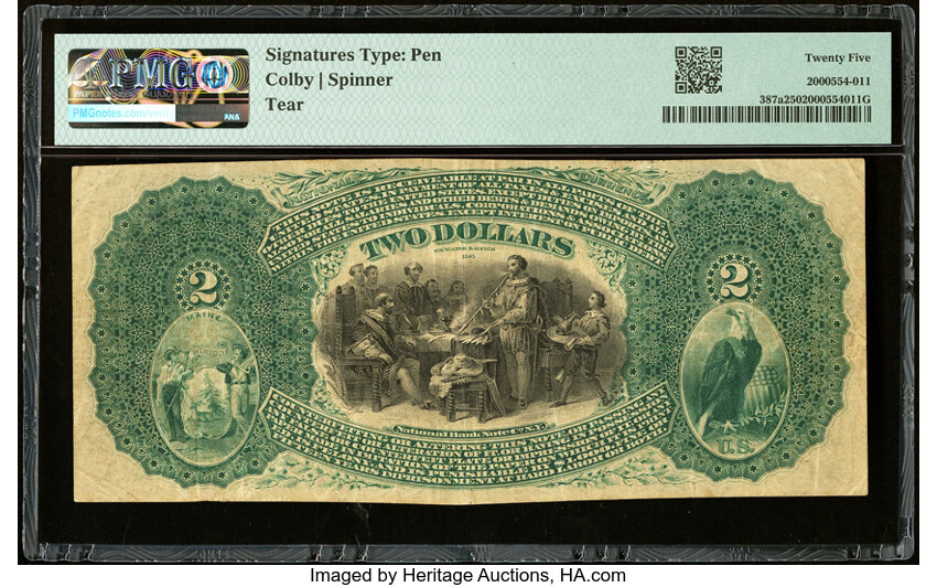 image for: Richmond, ME - $2 Original Fr. 387a The Richmond National Bank Ch. # 909 PMG Very Fine 25....