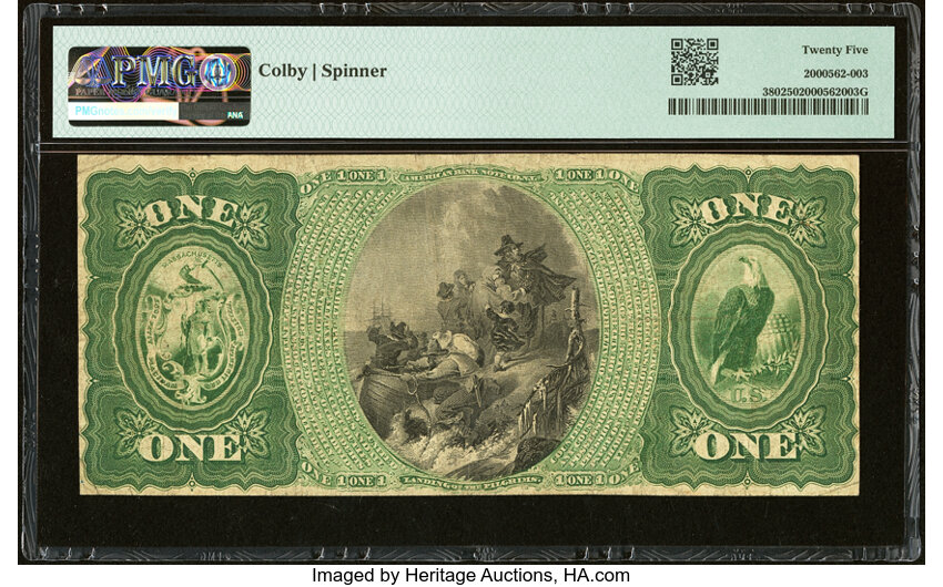 image for: South Danvers, MA - $1 Original Fr. 380 The South Danvers National Bank Ch. # 958 PMG Very Fine 25....