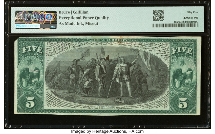 image for: Tucson, AZ - $5 1875 Fr. 405 The First National Bank Ch. # 2639 PMG About Uncirculated 55 EPQ....