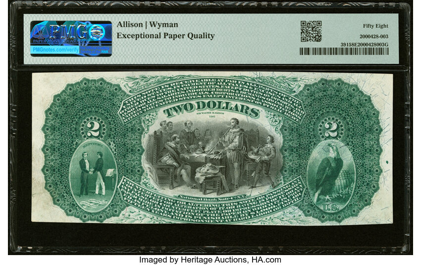 image for: Covington, KY - $2 1875 Fr. 391 The German National Bank Ch. # 1847 PMG Choice About Unc 58 EPQ....