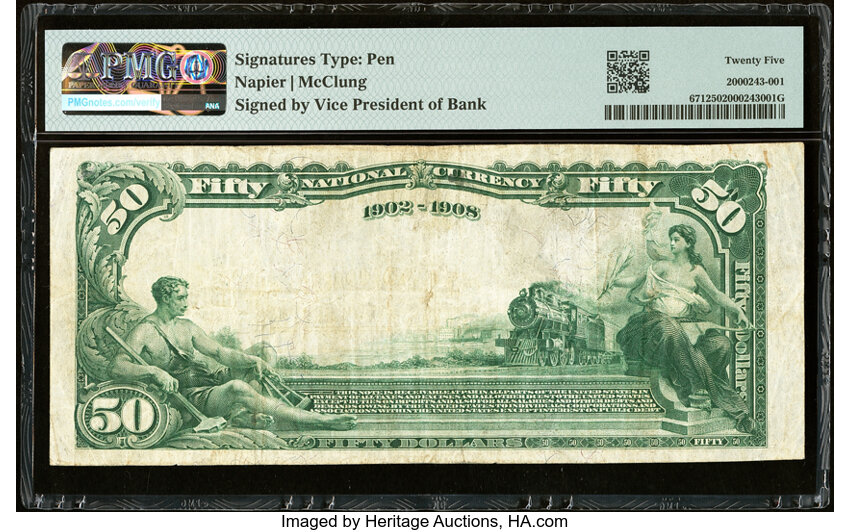 image for: Sycamore, IL - $50 1902 Date Back Fr. 671 The Sycamore National Bank Ch. # (M)1896 PMG Very Fine 25....