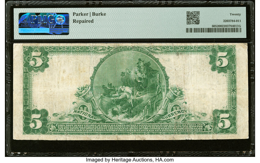 image for: Wise, VA - $5 1902 Plain Back Fr. 605 The First National Bank Ch. # 10611 PMG Very Fine 20....