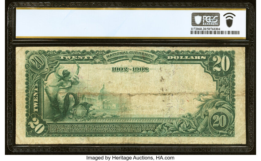 image for: Waxahachie, TX - $20 1902 Date Back Fr. 642 The Citizens National Bank Ch. # (S)3212 PCGS Banknote Very Fine 20....