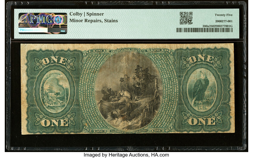 image for: Vergennes, VT - $1 Original Fr. 380a The National Bank of Vergennes Ch. # 1364 PMG Very Fine 25....