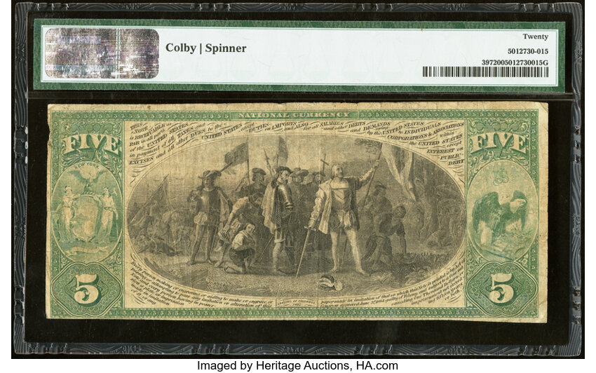 image for: Syracuse, NY - $5 Original Fr. 397 The Fourth National Bank Ch. # 1569 PMG Very Fine 20....