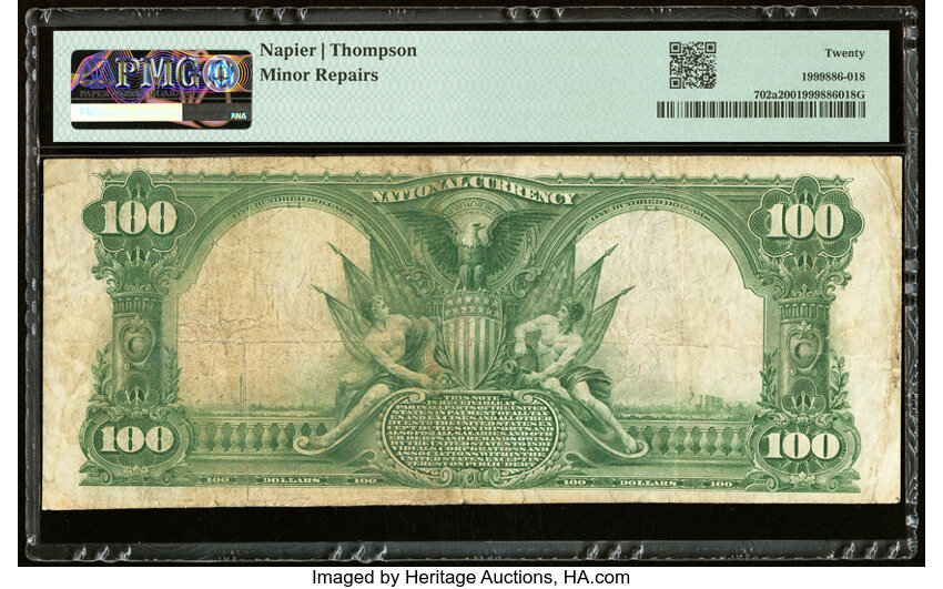 image for: Paducah, KY - $100 1902 Plain Back Fr. 702a The City National Bank Ch. # 2093 PMG Very Fine 20....