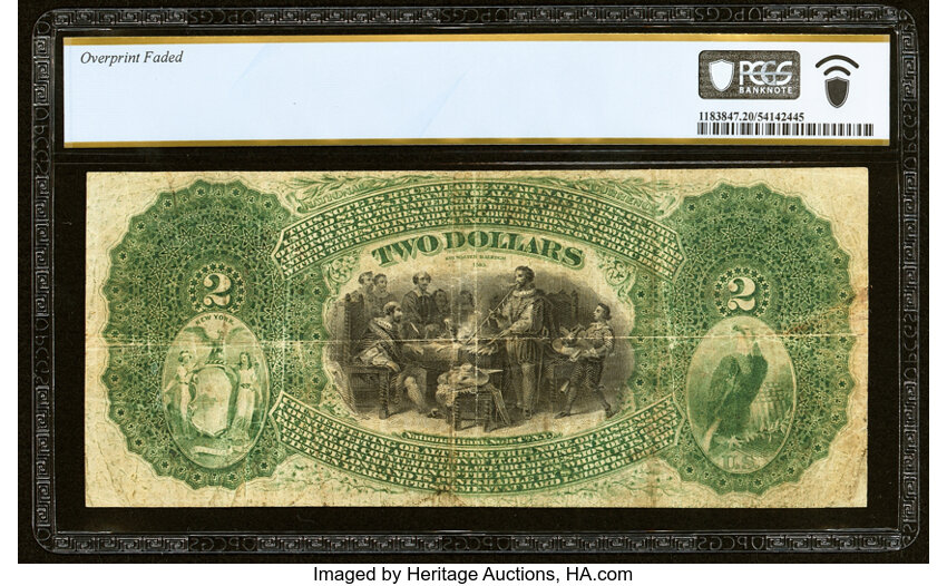 image for: Rochester, NY - $2 Original Fr. 387 The First National Bank Ch. # 527 PCGS Banknote Very Fine 20 Details....