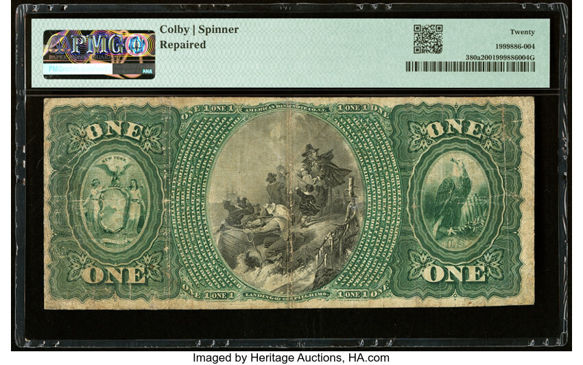image for: South East, NY - $1 Original Fr. 380a The Croton River National Bank Ch. # 830 PMG Very Fine 20....