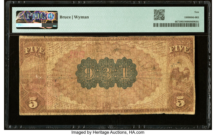 image for: Norwalk, OH - $5 1882 Brown Back Fr. 467 The Norwalk National Bank Ch. # 931 PMG Very Good 10....