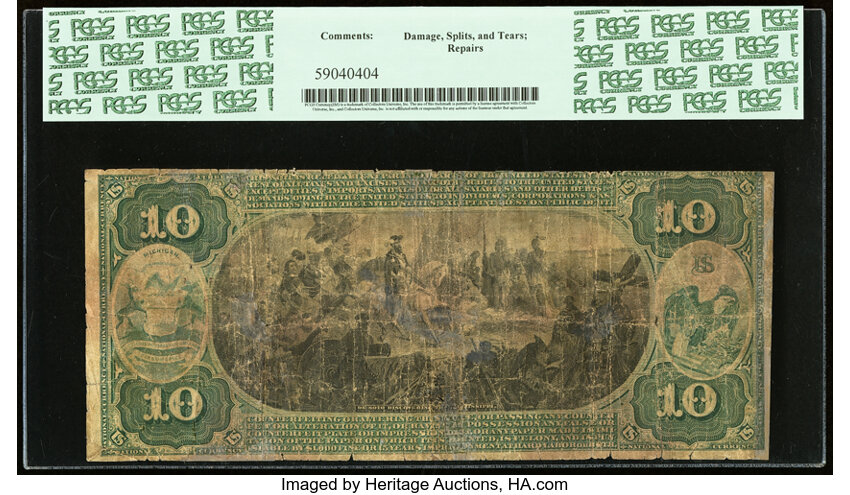 image for: Albion, MI - $10 Original Fr. 412 The National Exchange Bank Ch. # 1544 PCGS Fine 12....