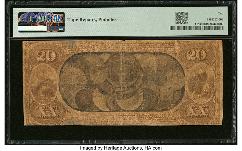 image for: Stockton, CA - $20 1873 Fr. 1155 The First National Gold Bank Ch. # 2077 PMG Very Good 10....