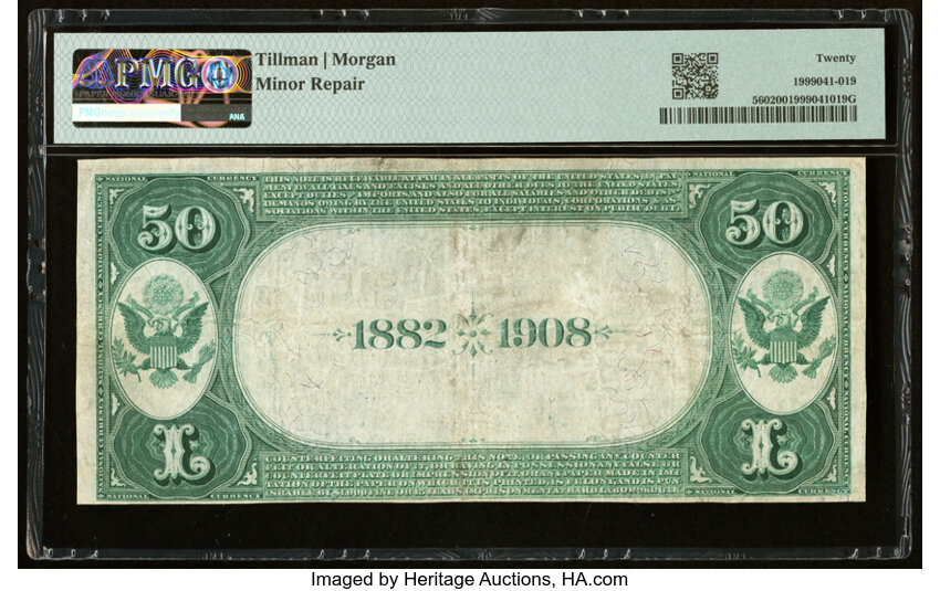 image for: San Jose, CA - $50 1882 Date Back Fr. 560 The First National Bank Ch. # (P)2158 PMG Very Fine 20....