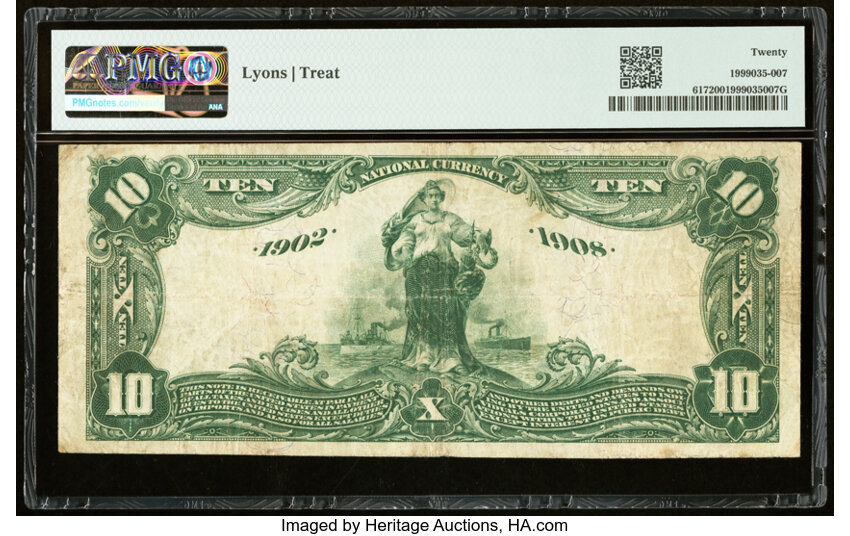 image for: Berkeley, CA - $10 1902 Date Back Fr. 617 Berkeley National Bank Ch. # (P)7849 PMG Very Fine 20....