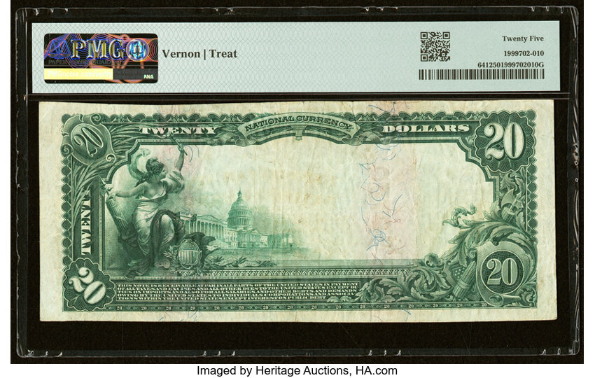 image for: Corvallis, OR - $20 1902 Red Seal Fr. 641 The Benton County National Bank Ch. # (P)8750 PMG Very Fine 25....