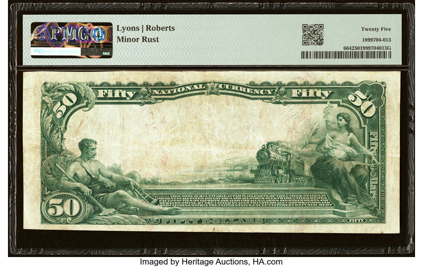 image for: Saint Louis, MO - $50 1902 Red Seal Fr. 664 The Third National Bank Ch. # (M)170 PMG Very Fine 25....