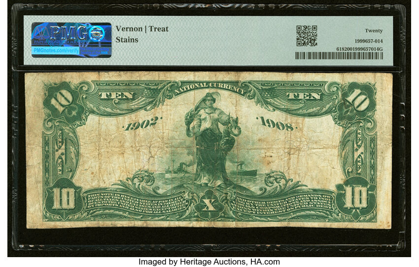 image for: Yukon, OK - $10 1902 Date Back Fr. 618 The First National Bank Ch. # (W)6159 PMG Very Fine 20....