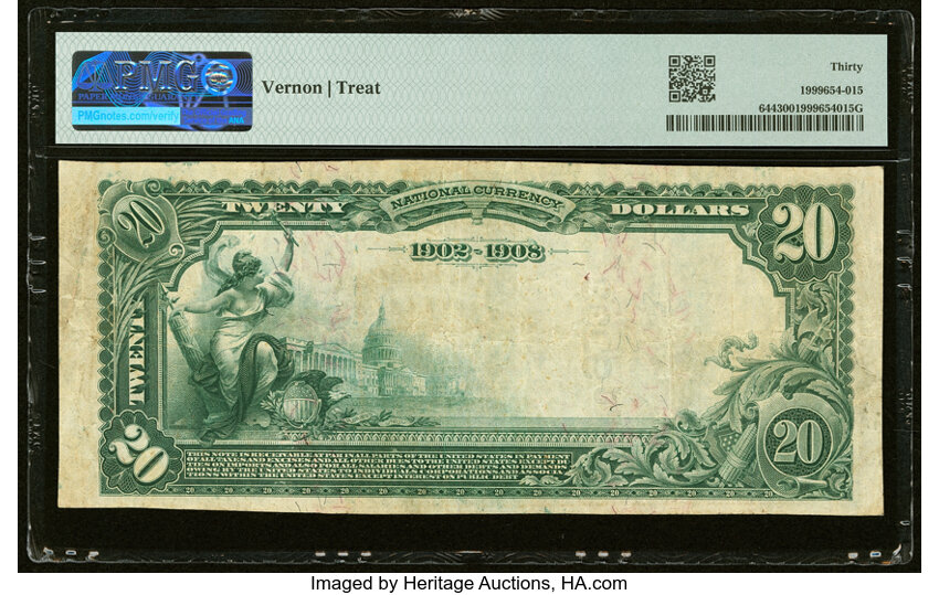 image for: Caldwell, ID - $20 1902 Date Back Fr. 644 The American National Bank Ch. # (P)9333 PMG Very Fine 30....
