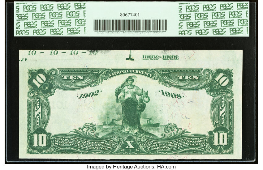 image for: Grove, OK - $10 1902 Date Back Fr. 620 The First National Bank Ch. # (W)10119 PCGS Choice About New 58....