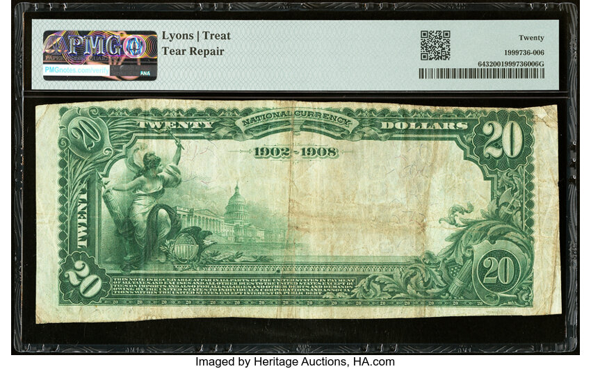 image for: Goree, TX - $20 1902 Date Back Fr. 643 The First National Bank Ch. # (S)8200 PMG Very Fine 20....