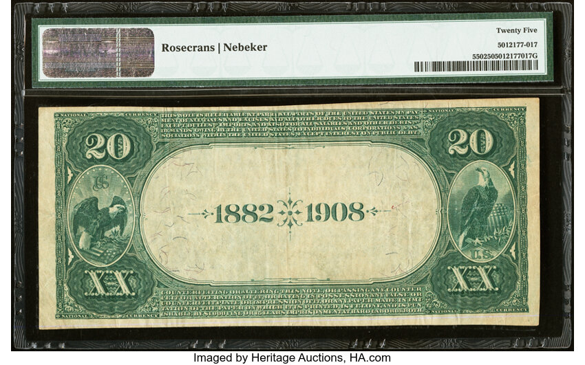image for: Coleman, TX - $20 1882 Date Back Fr. 550 The Coleman National Bank Ch. # (S)4683 PMG Very Fine 25....