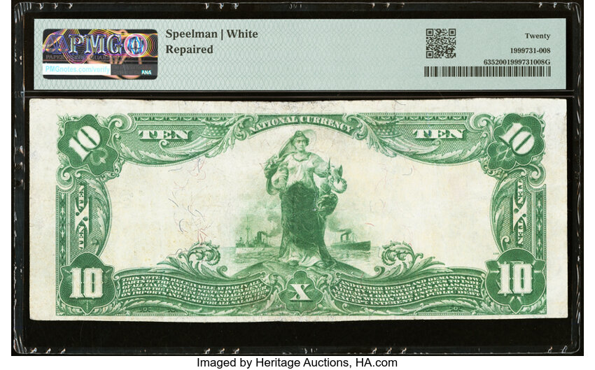image for: George West, TX - $10 1902 Plain Back Fr. 635 The First National Bank Ch. # 12919 PMG Very Fine 20....