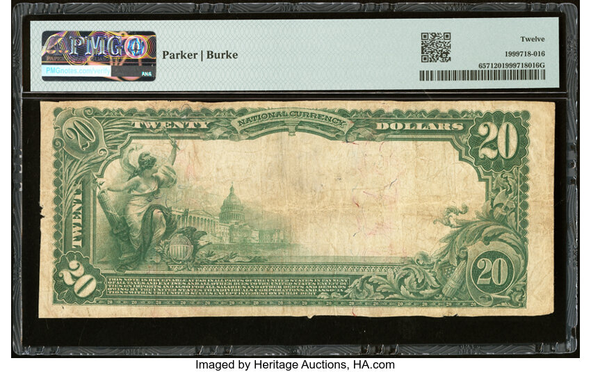 image for: Nixon, TX - $20 1902 Plain Back Fr. 657 The First National Bank Ch. # (S)10682 PMG Fine 12....