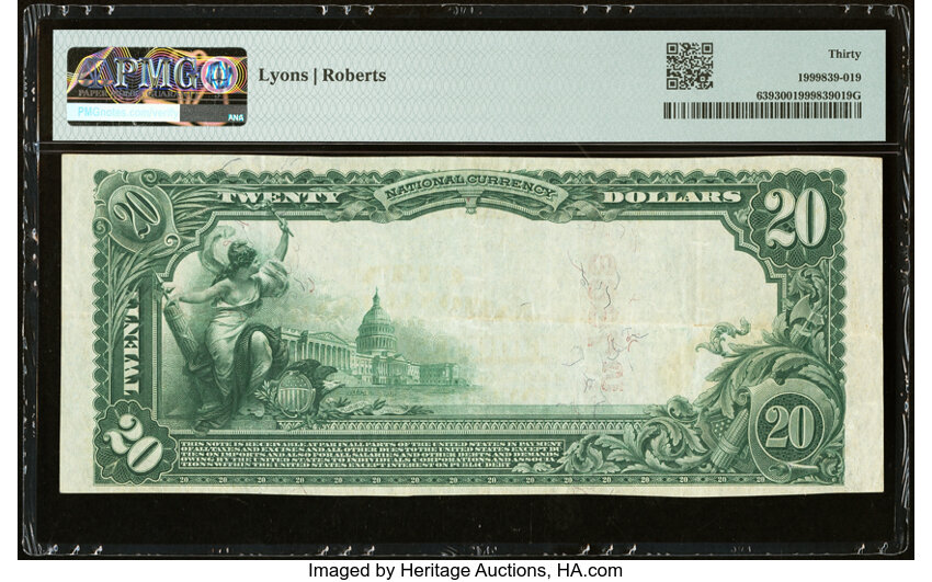 image for: Corpus Christi, TX - $20 1902 Red Seal Fr. 639 The City National Bank Ch. # (S)7668 PMG Very Fine 30....