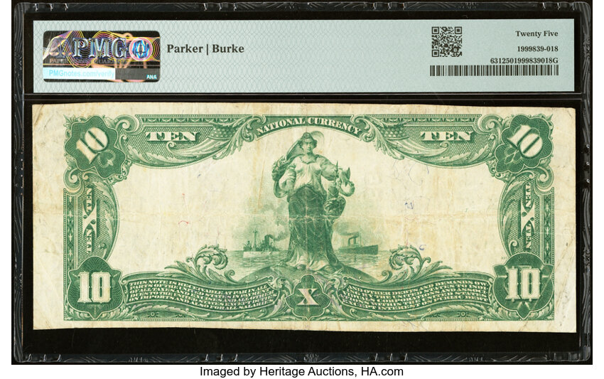 image for: Avery, TX - $10 1902 Plain Back Fr. 631 The First National Bank Ch. # 10638 PMG Very Fine 25....