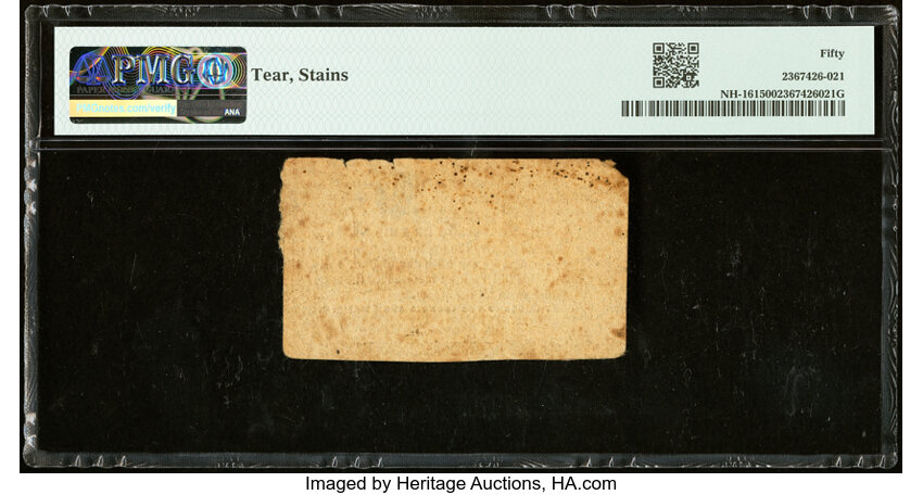 image for: New Hampshire June 28, 1776 5d PMG About Uncirculated 50....