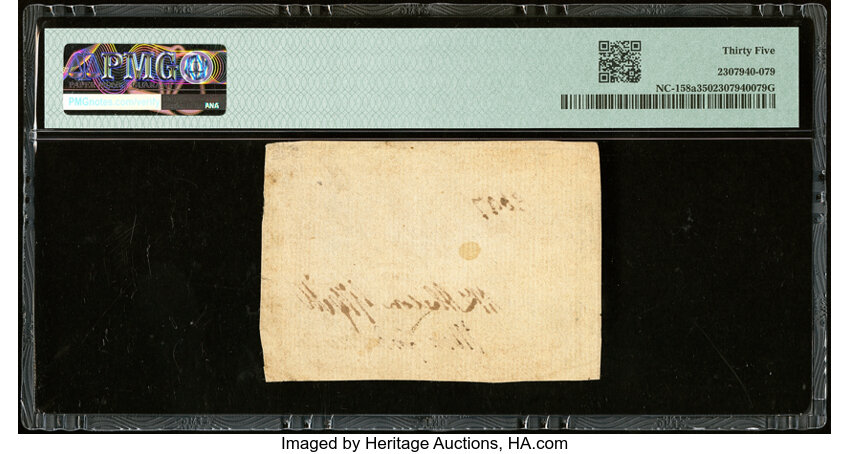 image for: North Carolina April 2, 1776 $2 Deer PMG Choice Very Fine 35....