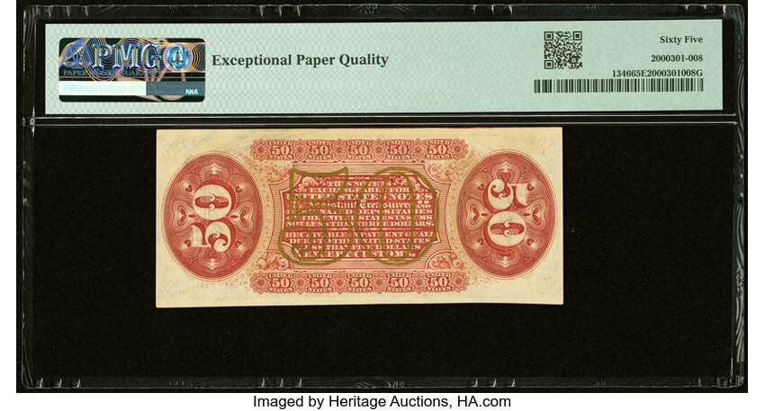 image for: Fr. 1346 50¢ Third Issue Justice PMG Gem Uncirculated 65 EPQ....