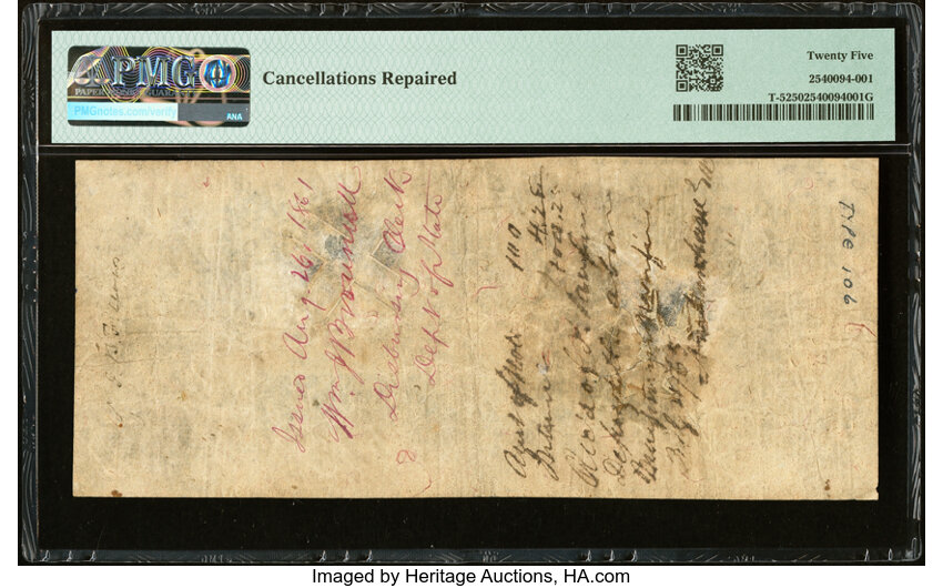 image for: T5 $100 1861 PF-1 Cr. 5 Jones Signature PMG Very Fine 25....