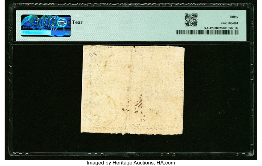 image for: Georgia September 10, 1777 $7 PMG Very Fine 30....