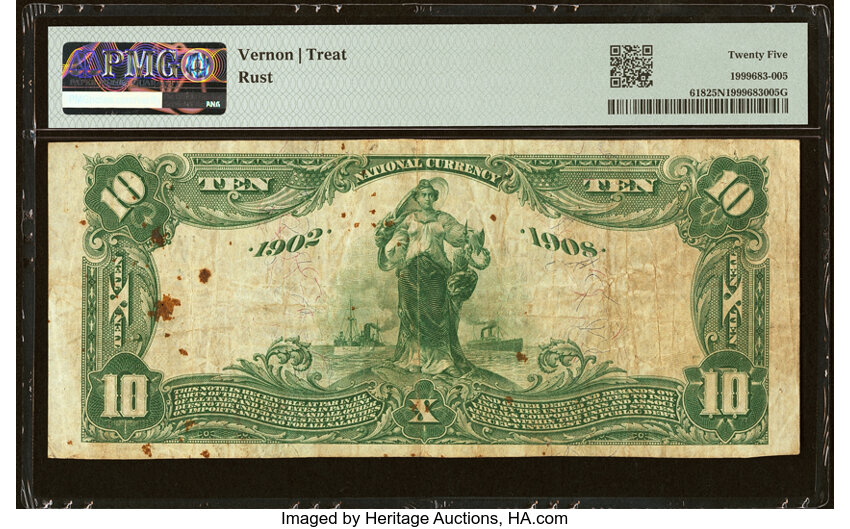 image for: Spiro, OK - $10 1902 Date Back Fr. 618 The First National Bank Ch. # (W)9275 PMG Very Fine 25 Net....