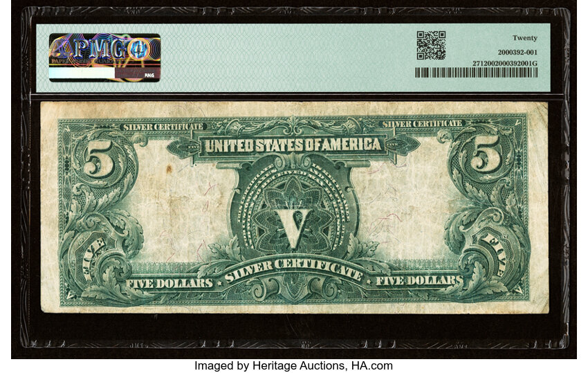 image for: Fr. 271 $5 1899 Silver Certificate PMG Very Fine 20....