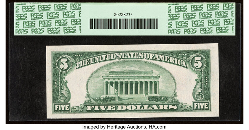 image for: Fr. 1530 $5 1928E Legal Tender Note. PCGS Gem New 66PPQ....