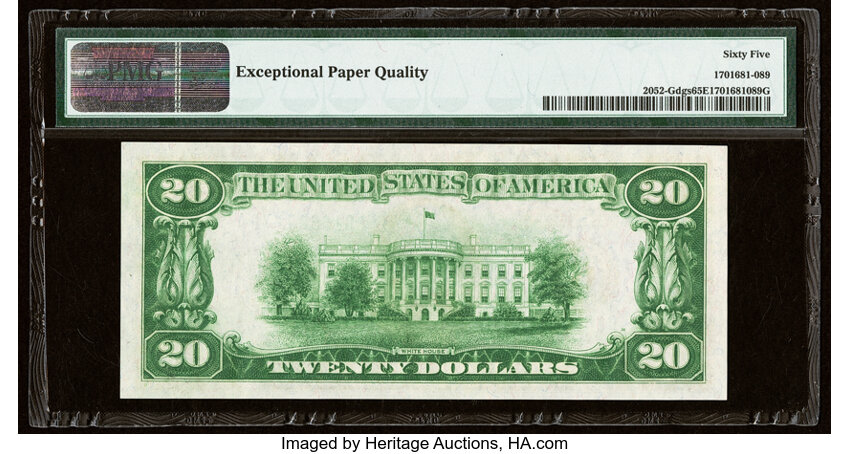 image for: Fr. 2052-G $20 1928B Federal Reserve Note. PMG Gem Uncirculated 65 EPQ....