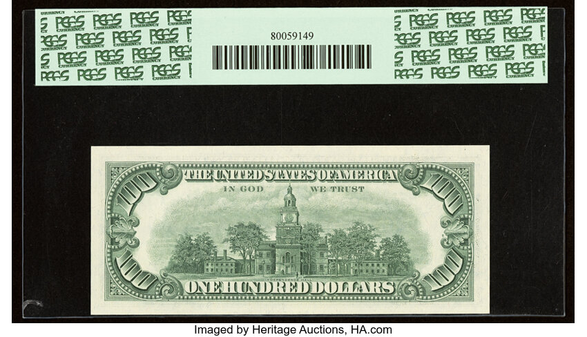 image for: Fr. 2163-G $100 1963A Federal Reserve Note. PCGS Superb Gem New 67PPQ....